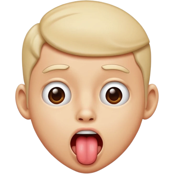 Person shaking their head with their tongue out  emoji