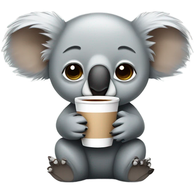 Koala drinking coffee  emoji