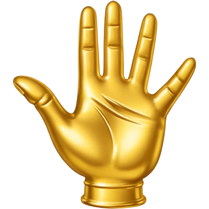 Eine goldene Hand, die den Daumen nach oben streckt emoji