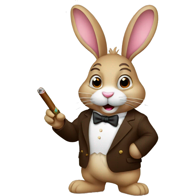 easter bunny with a cigar emoji