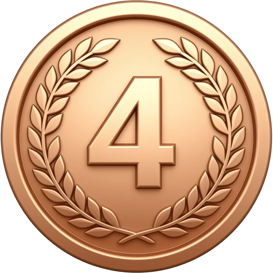 4th Place Medal Copper GIF emoji