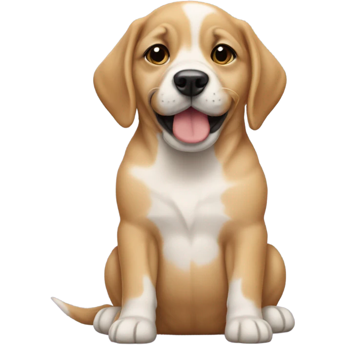 Puppy with queso mustache emoji