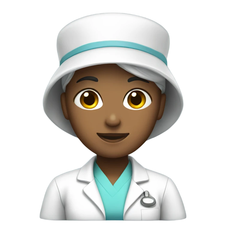 Nurse wearing a White hat emoji