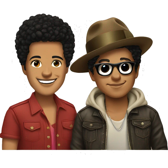 Bruno mars and rose  emoji