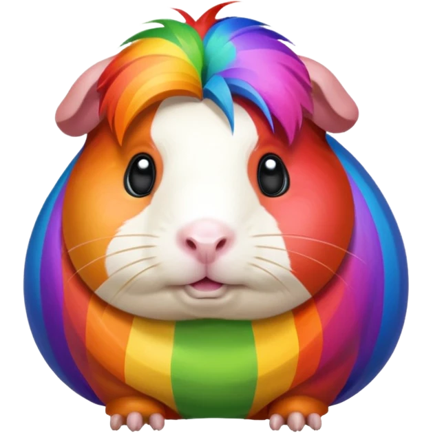 rainbow colored guinea pig emoji