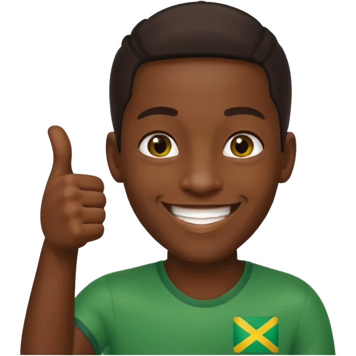 Jamaican giving thumbs up emoji