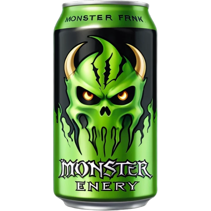 Normal can of monster energy drink nothing else no extra details needed just the real monster can  emoji