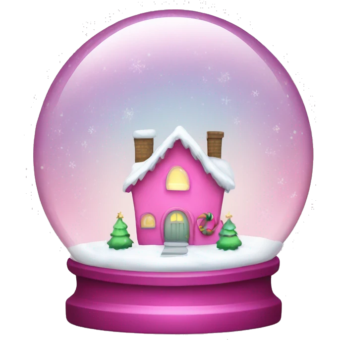 Snowglobe pink Christmas  emoji