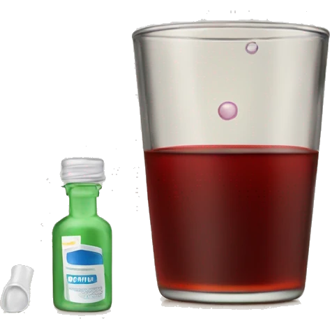 Cough syrup in shot glass emoji