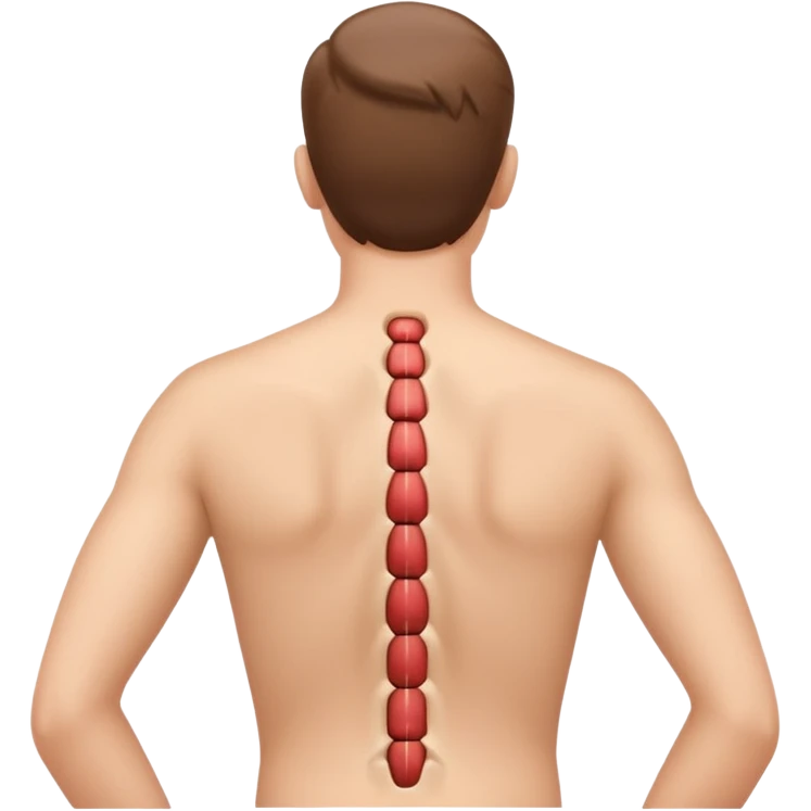 back pain, focus on humen back emoji