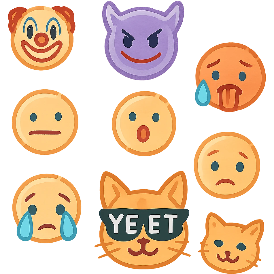 Cat with yeet sunglasses  emoji