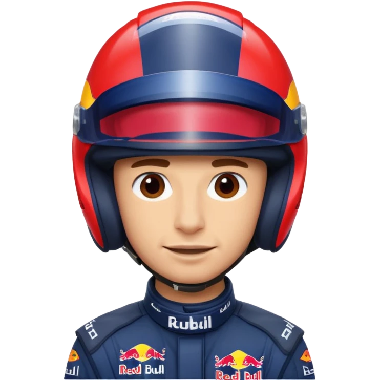 Red bull driver full face covers only helmet invisible f1  emoji