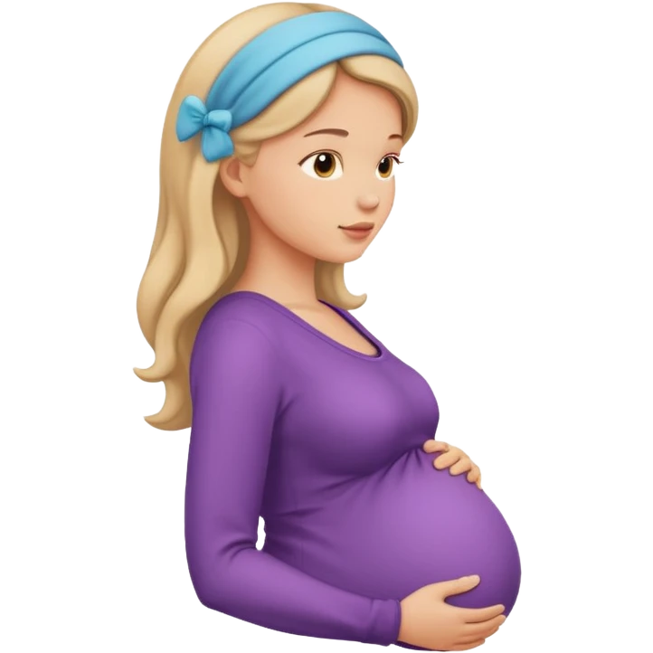 pregnant woman side profile emoji
