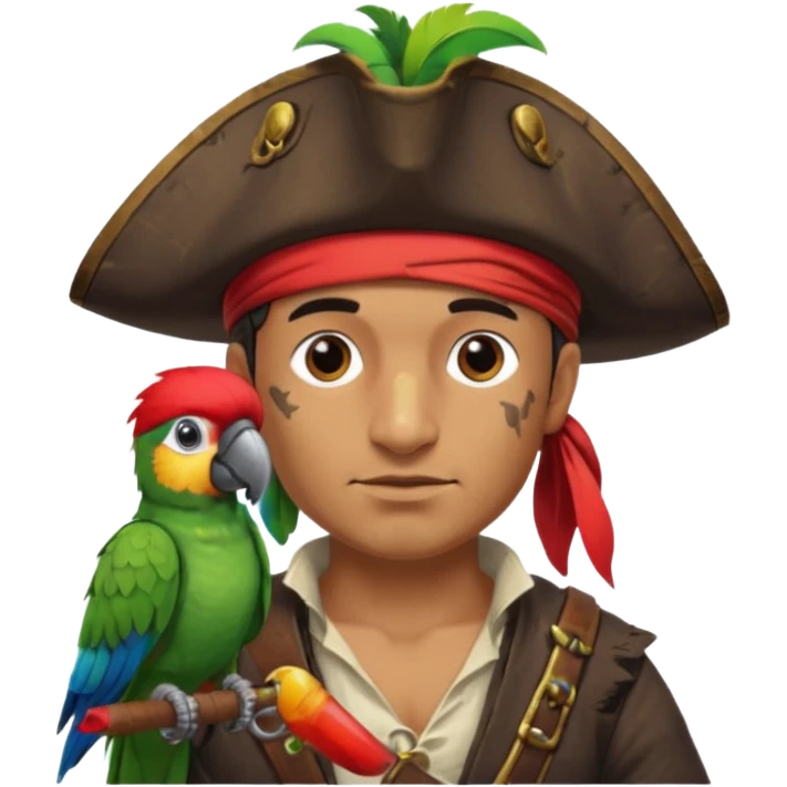 pirate and parrot emoji