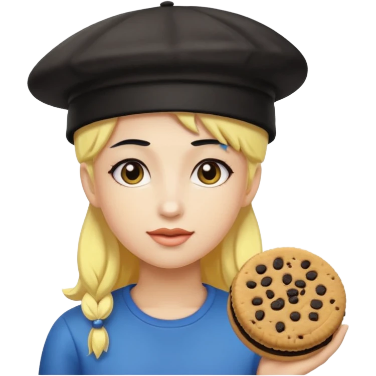 Siyah saç sarı saç oreo emoji