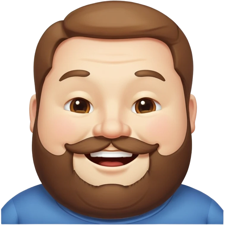 Толстый чел с бородой улыбается "как еврей" и подмигивает  emoji