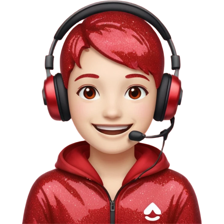 red glitter gamer emoji
