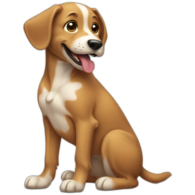 dog scratching body emoji