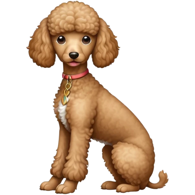 Super Skinny - Light Brown - Poodle - Sitting - No Collar emoji