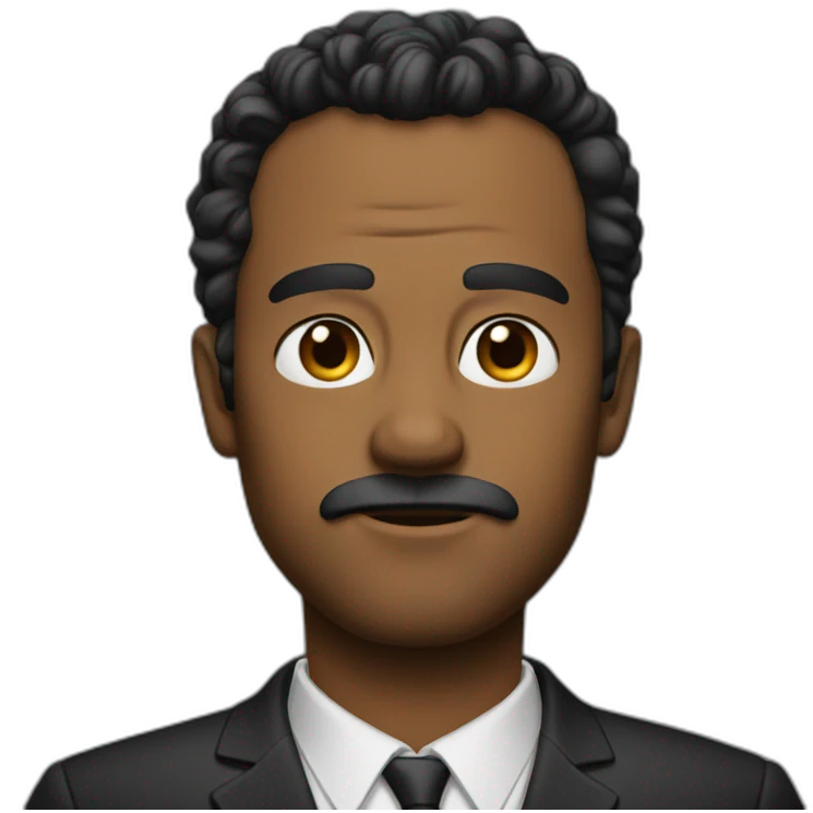 actor's and diplomat's serious real half body emoji