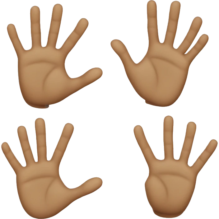 
hand making number 4 emoji