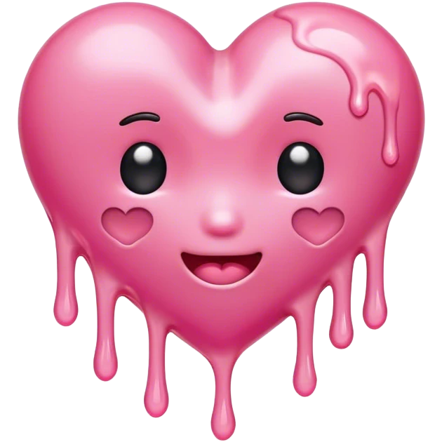 Pink Melting  heart  emoji
