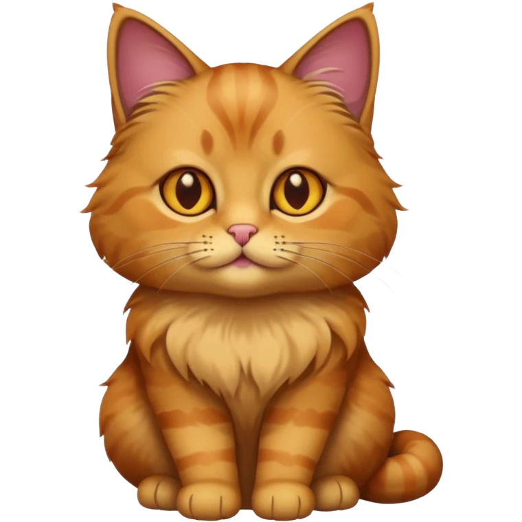 Caramel colored cat, fluffy and much fur emoji