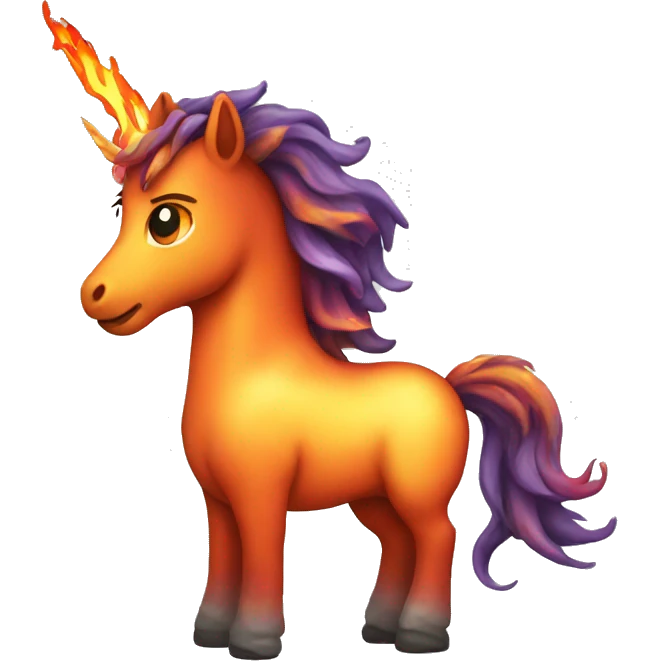 fire unicorn emoji