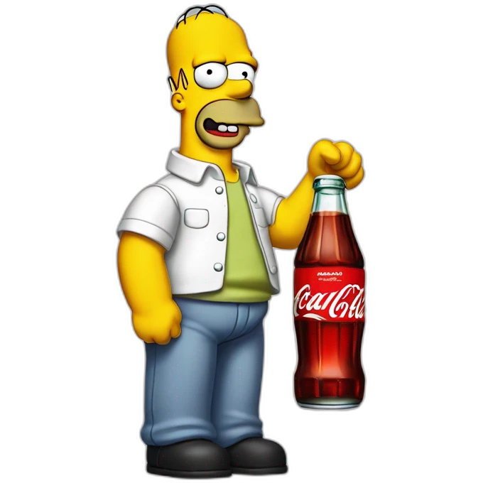 Homer Simpson qui boit du Coca-Cola emoji