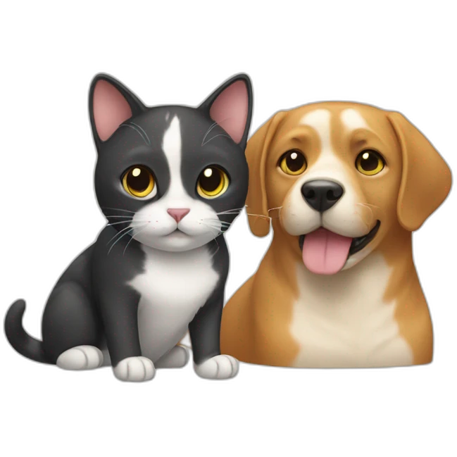 cat with dog emoji