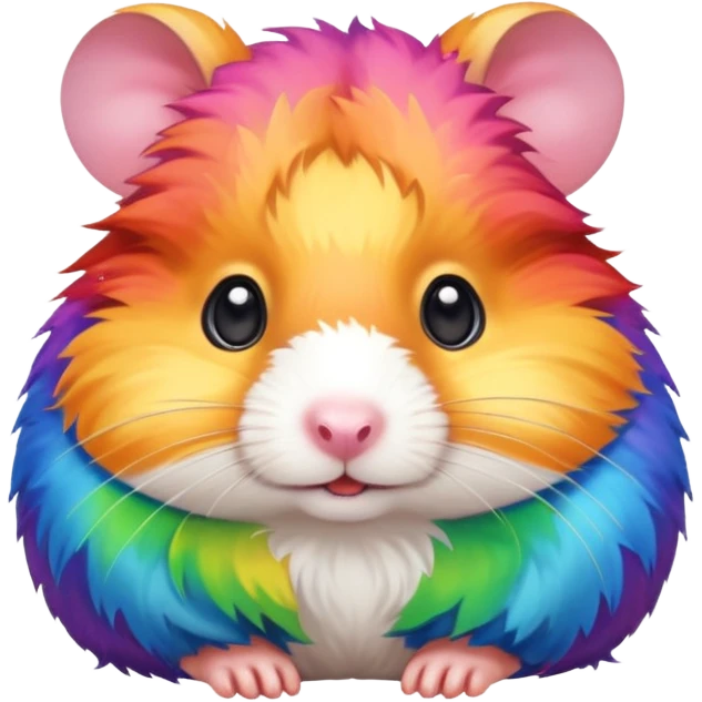 Rainbow hamster emoji