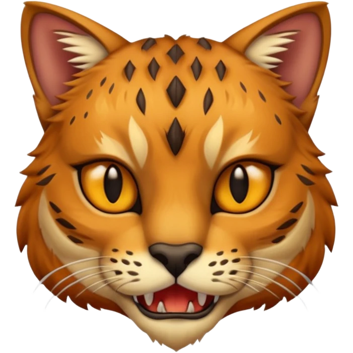 prehistoric cat wearing animal skin emoji