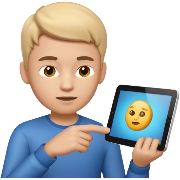 3D imoji of Young man who is graphics design emoji