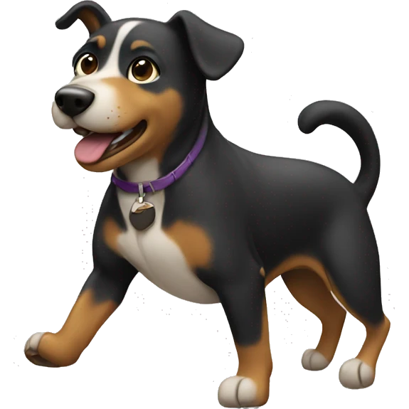 Dog dancing emoji