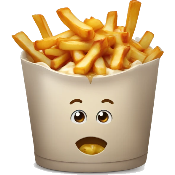 Poutine qui mange une poutine emoji