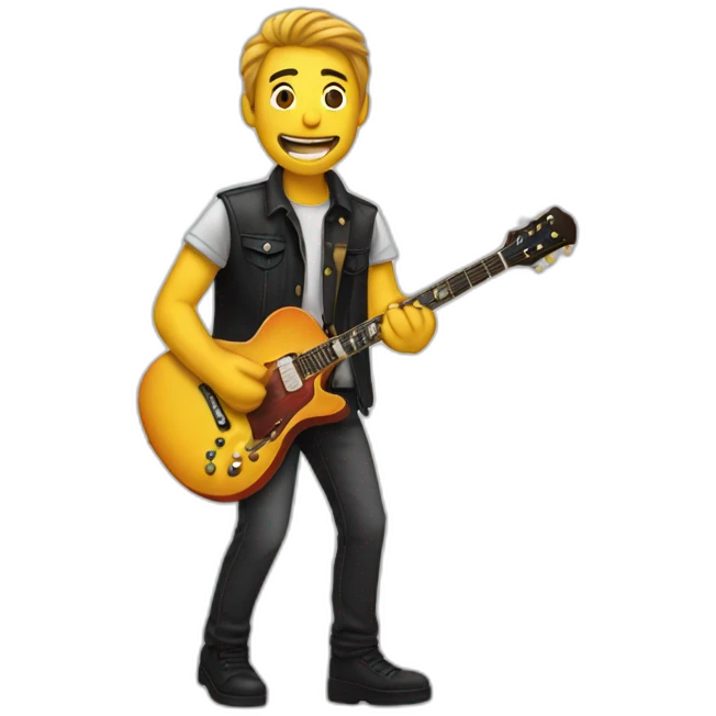 chat guitariste emoji