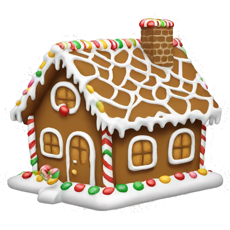 Gingerbread house white emoji