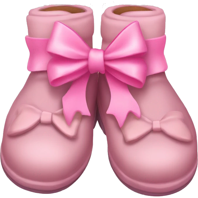 Ugh boots with pink bow emoji