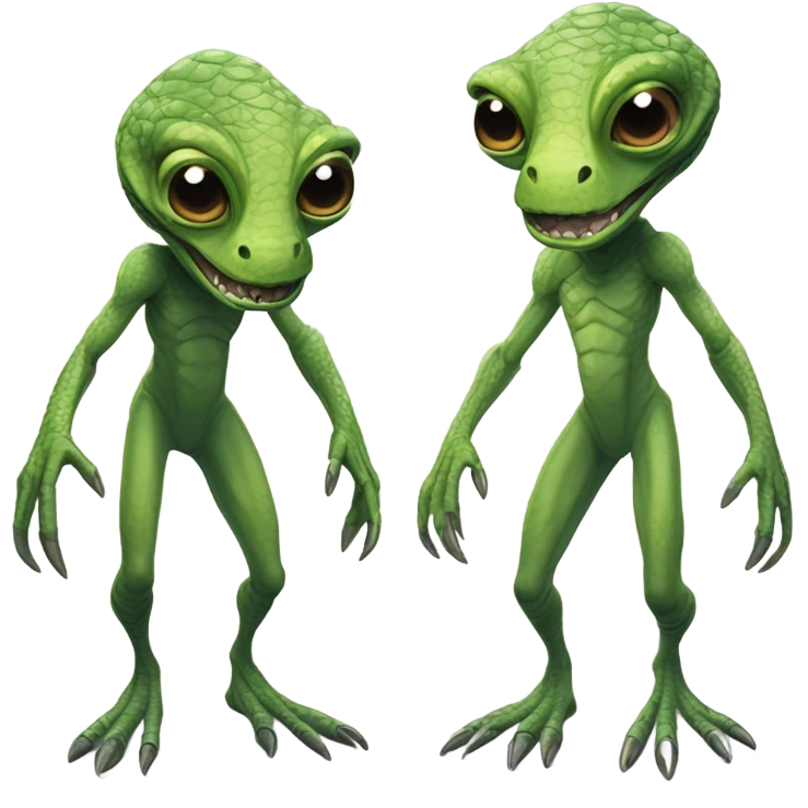 reptile alien visitor, emoji