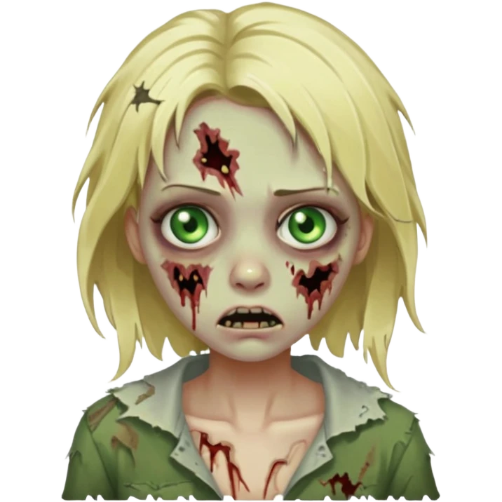 blonde zombie girl  emoji
