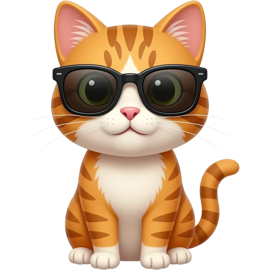 Cat wearing sunglasses emoji