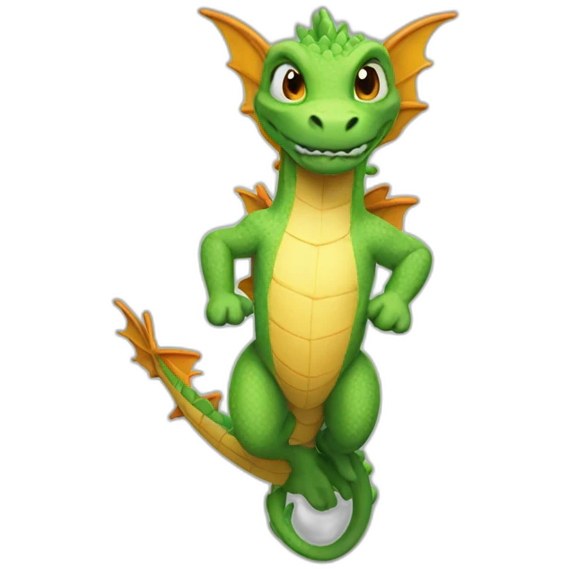 a swimmer dragon emoji
