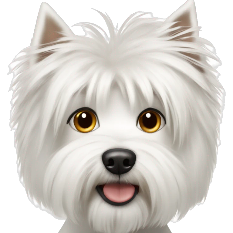 white dog with medium hair breed westie emoji
