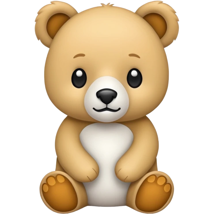 Urso de pelúcia branco fofinho  emoji