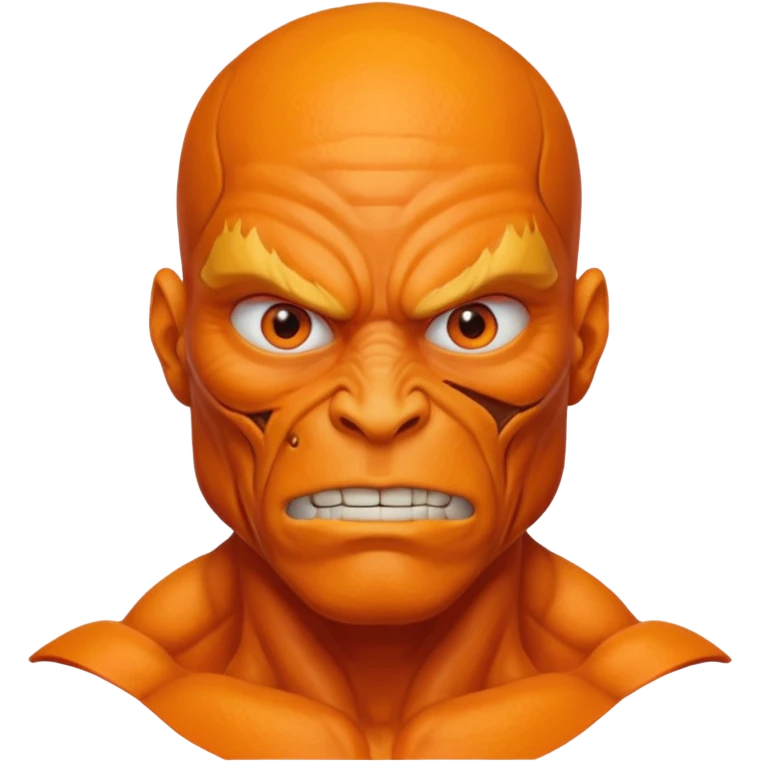 orange mutant human emoji