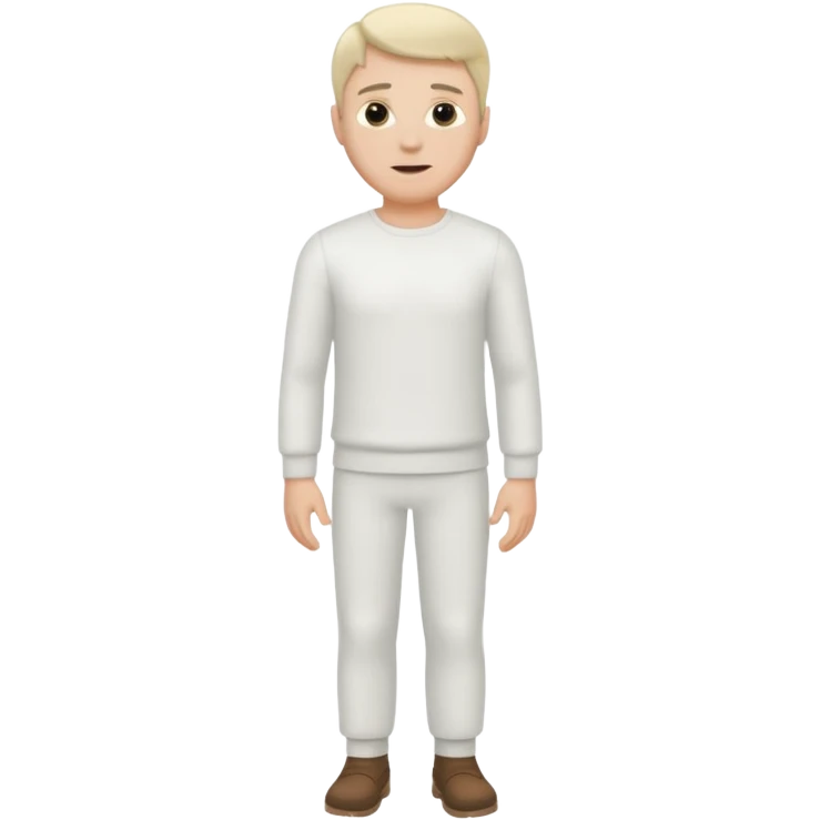 A white man whole body whole white  emoji