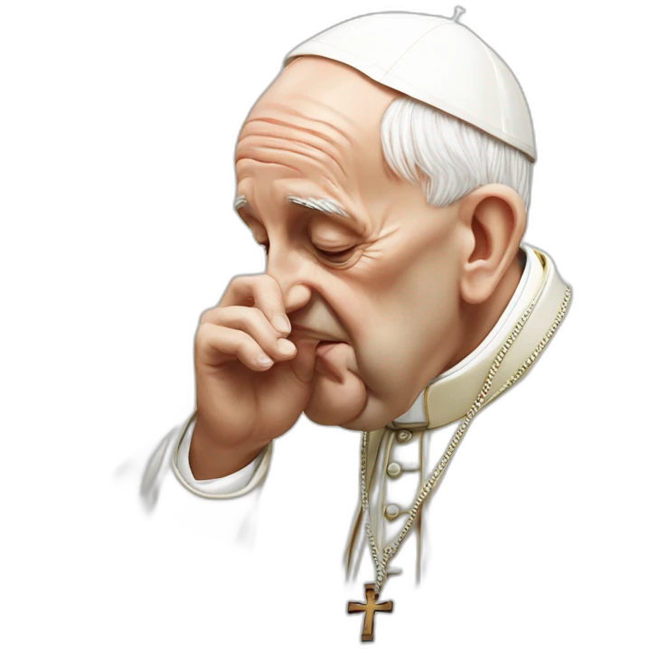 the pope innocently snorting lines emoji