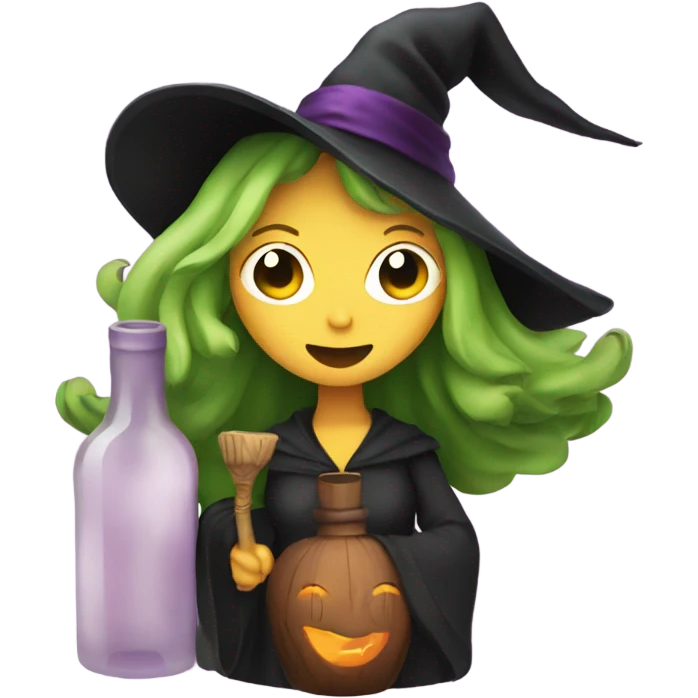 Witch wine emoji