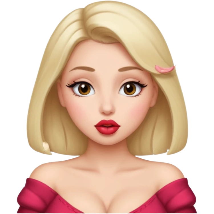 girl big big boobs kiss  emoji