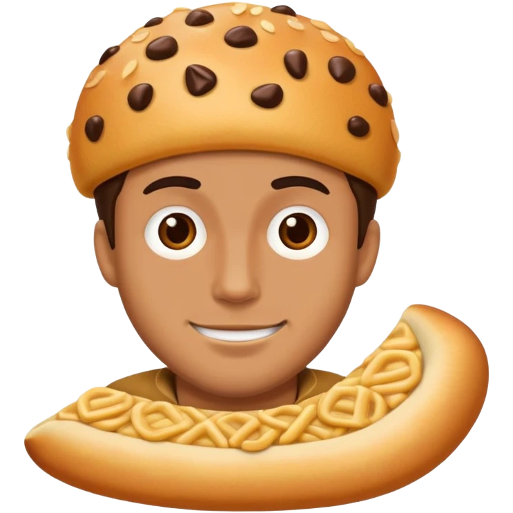 man dressed as a snack emoji